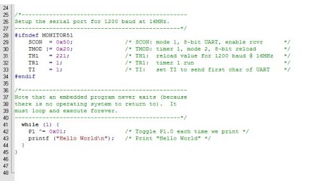 如何使用单片机中printf